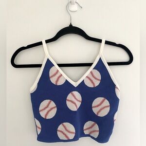 Knit “Baseball” Tank Top